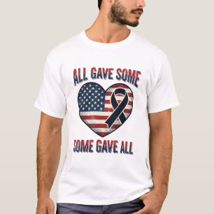 Camiseta de veterano con cinta de corazón conmemor