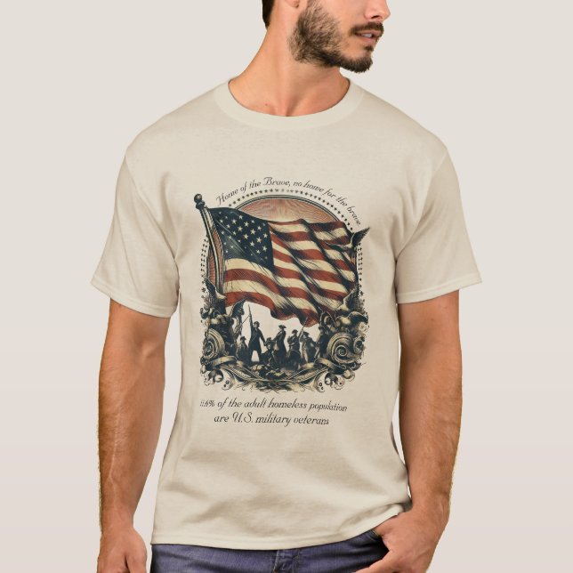 Camiseta de veterano sin hogar (Anverso)