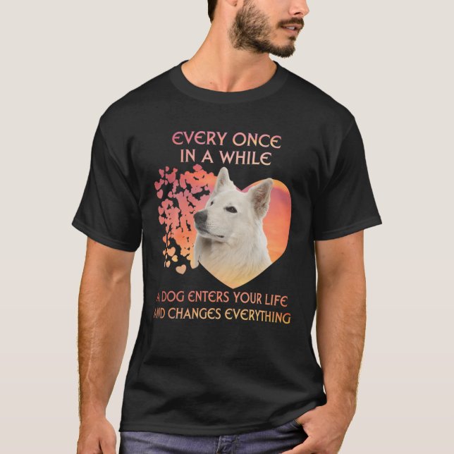 Camiseta De Vez En Cuando Entra Un Berger Blanc Suisse (Anverso)