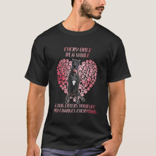 Camiseta De Vez En Cuando Gran Dueño De Perro De Danés Negr