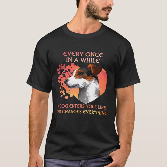 Camiseta De Vez En Cuando Un Perro Entra A Jack Russell Te (Anverso)