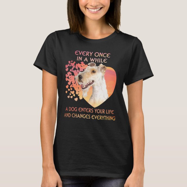 Camiseta De Vez En Cuando Un Terrier De Fox De Cableado Te  (Anverso)