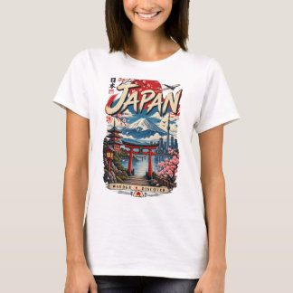 Camiseta de viaje a Japón | Monte Fuji Vintage Jap