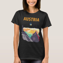 Camiseta de viaje con vista al teleférico alpino d