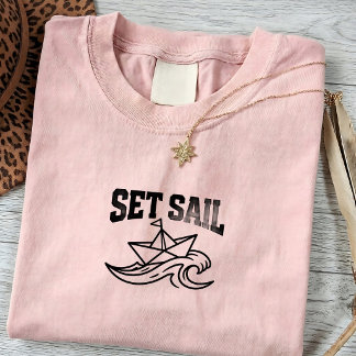 Camiseta de viaje de barco vintage