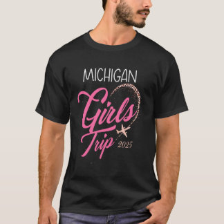 Camiseta de viaje de chicas Michigan 2025 para muj