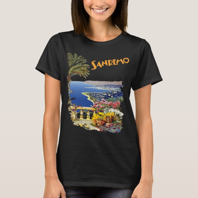 Camiseta de viaje de la costa de la Riviera italia (Anverso)