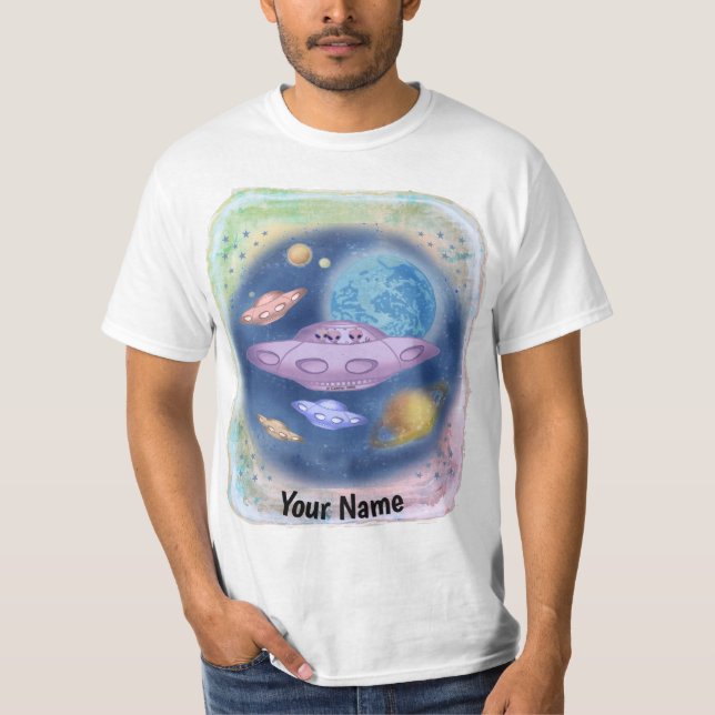 Camiseta de viaje de nave espacial (Anverso)