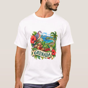 Camiseta de viaje del Caribe con acuarela de Grana