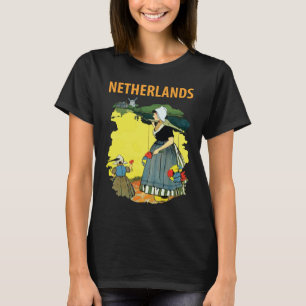 Camiseta de viaje del jardín de tulipanes holandés