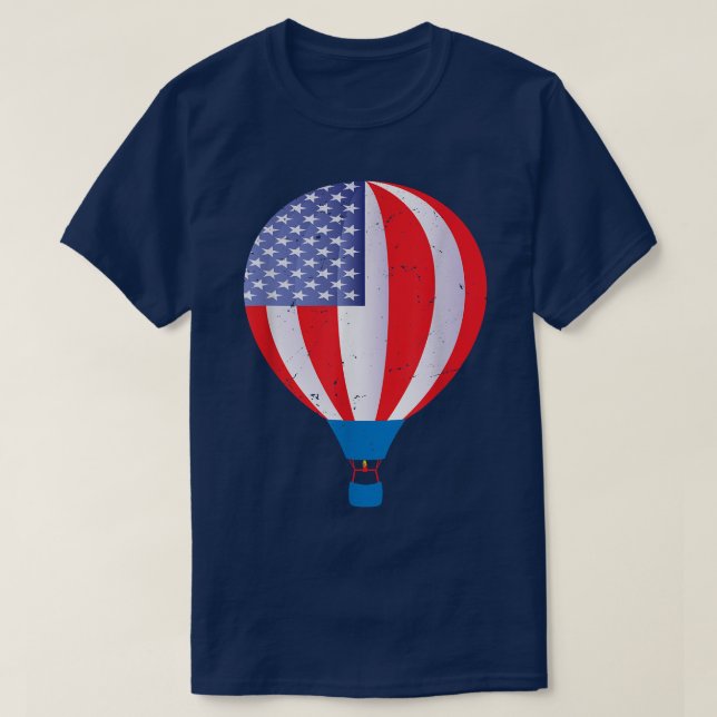 Camiseta de viaje en globo aerostático Bandera est (Diseño del anverso)