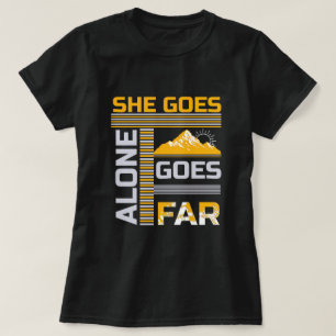 Camiseta de viaje en solitario She Goes Far Advent