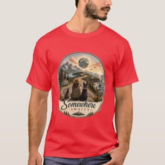 Camiseta de viaje escénico Somewhere Awaits