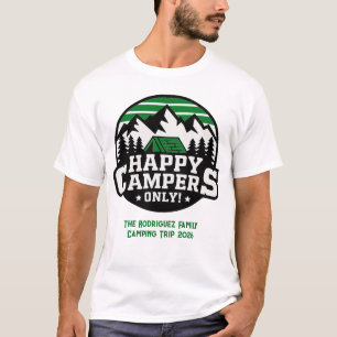 Camiseta de viaje familiar feliz para campistas