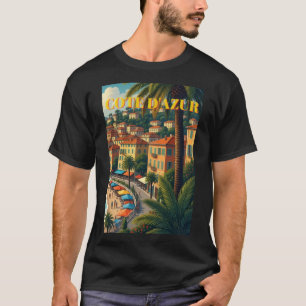 Camiseta de viaje francesa Cote D'Azur de estilo v
