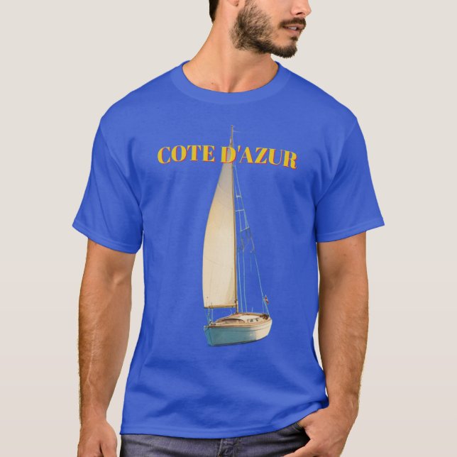 Camiseta de viaje francesa Cote D'Azur de estilo v (Anverso)