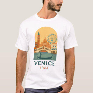 Camiseta de viaje retro de góndola Vintage Venecia