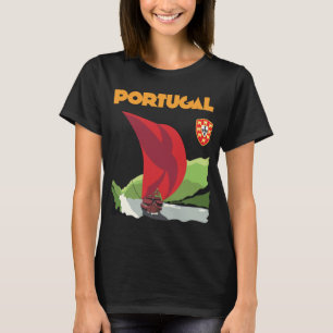Camiseta de viaje retro de la costa de Portugal en
