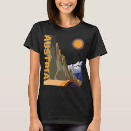 Camiseta de viaje retro de montaña de los Alpes de