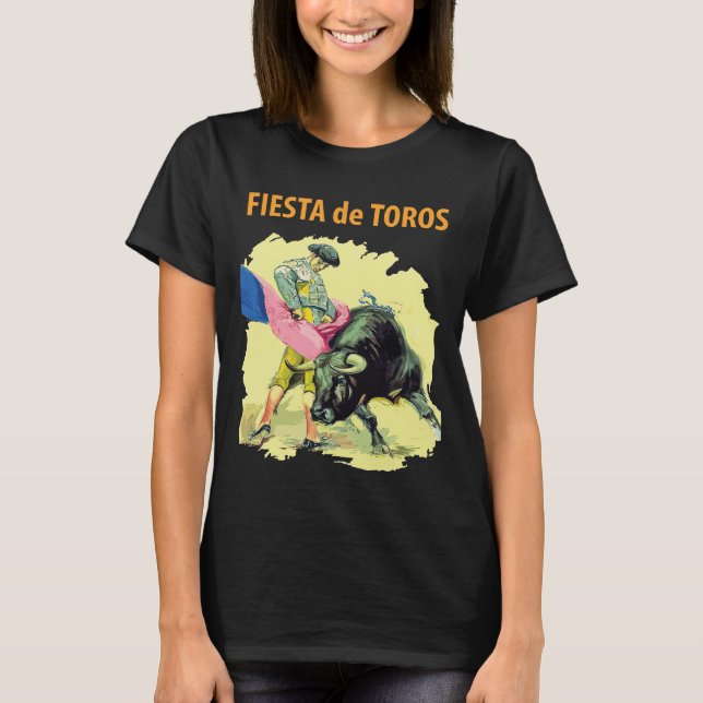 Camiseta de viaje retro Fiesta de Toros España (Anverso)