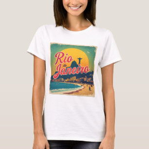 Camiseta de viaje retro vintage Rio De Janeiro Bra