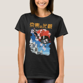 Camiseta de viaje rosa de flores de cerezo de Toki