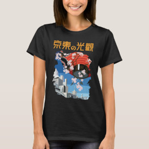 Camiseta de viaje rosa de flores de cerezo de Toki