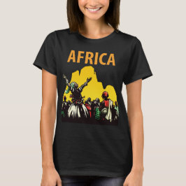 Camiseta de viaje vibrante Africa Safari Sunset