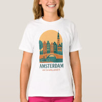 Camiseta de viaje Vintage Amsterdam Países Bajos