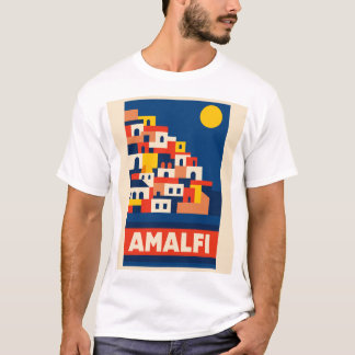 Camiseta de viaje vintage de Amalfi Italia Retro C
