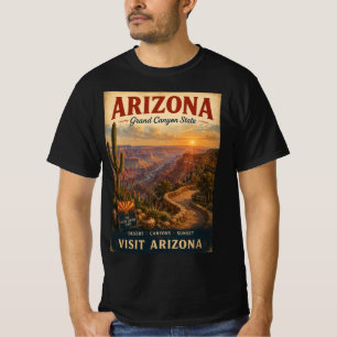Camiseta de viaje vintage del estado del Gran Cáni