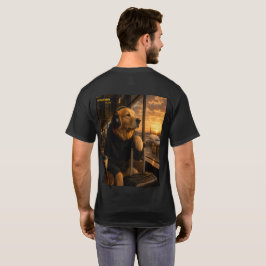 Camiseta de viajero en aeropuerto con Golden Retri