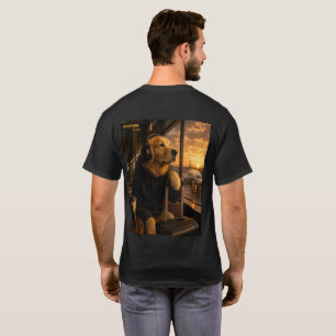 Camiseta de viajero en aeropuerto con Golden Retri