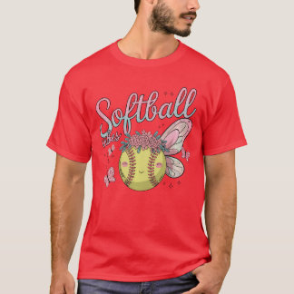 Camiseta de Vibraciones de Sóftbol Retro Groovy Dí