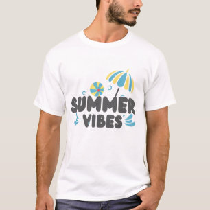 Camiseta de Vibraciones de Verano   Camiseta Gráfi