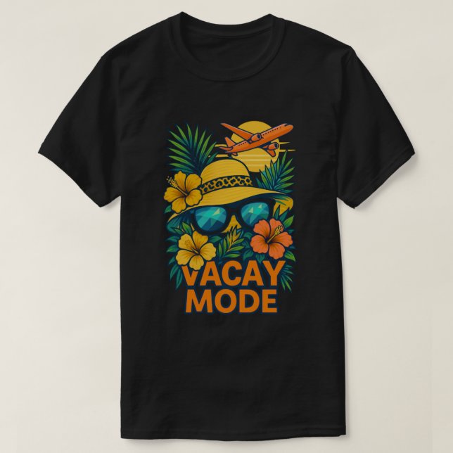 camiseta de vibraciones de verano fresca  (Diseño del anverso)