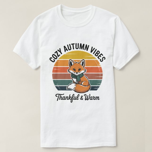 Camiseta de Vibraciones Otoñales Acogedoras (Diseño del anverso)