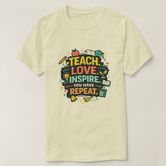 Camiseta de vida de maestro Amor de maestro Inspir (Diseño del anverso)