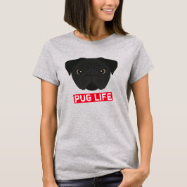 Camiseta de Vida de Pug Negro