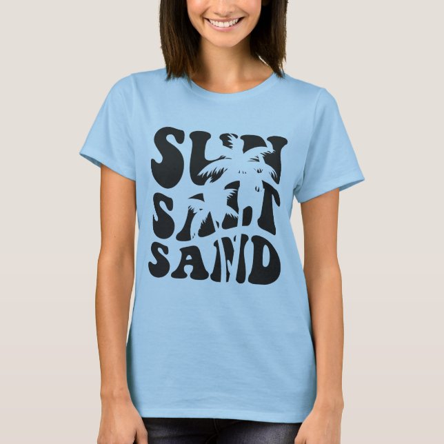 camiseta de vida salada, sol sal arena (Anverso)