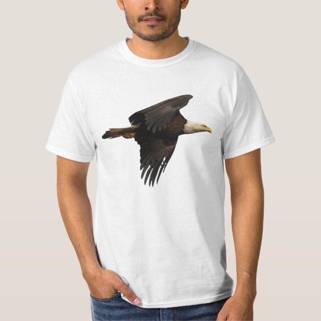 Camiseta de vida salvaje de águila calva volando (Anverso)