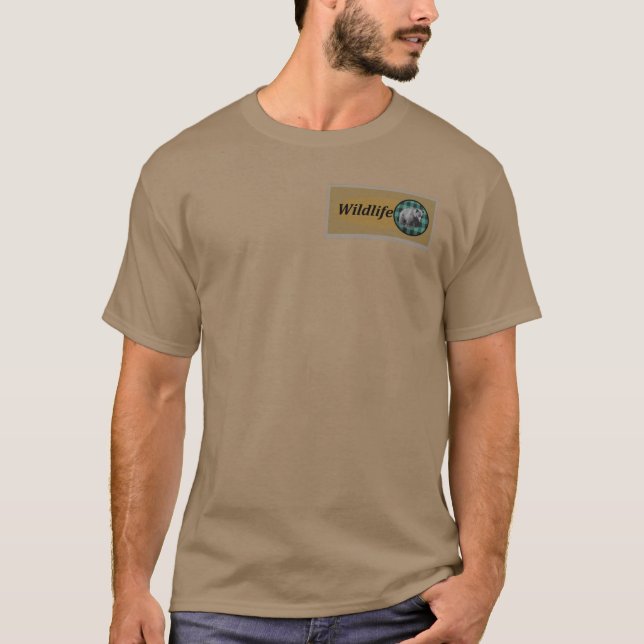 Camiseta de vida silvestre de oso de cuadros de Bú (Anverso)