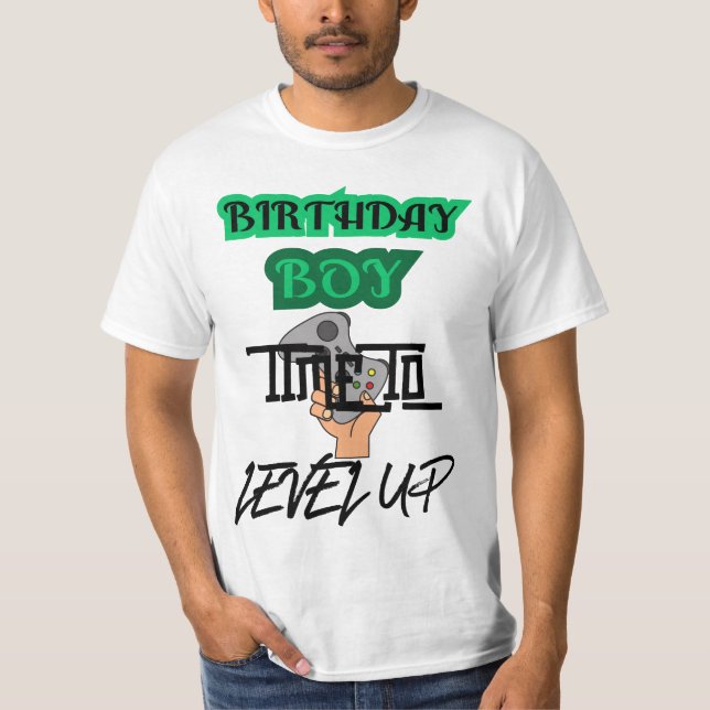 Camiseta de vídeo de Level Up Birthday Boy - Class (Anverso)