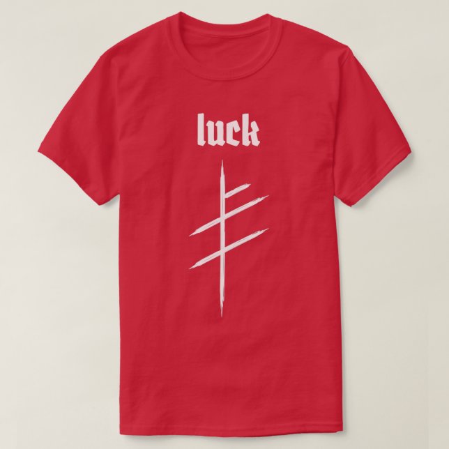 Camiseta de Viking Runes LUCK (Diseño del anverso)
