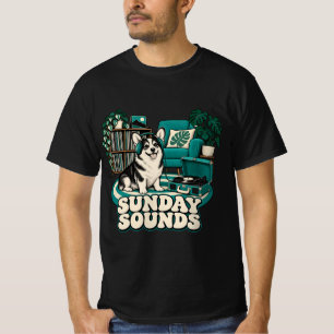 Camiseta de vinilo de Corgi con auriculares Sunday