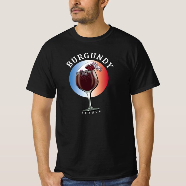 Camiseta de vino francés de Borgoña (Anverso)