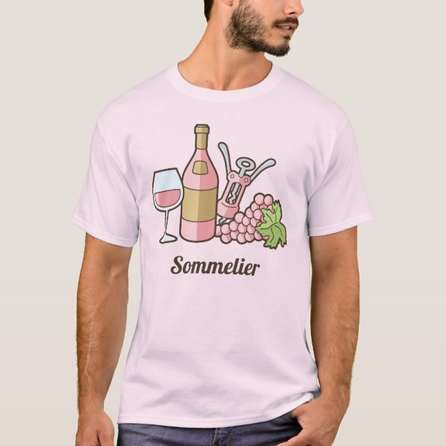 Camiseta de vino Rosa (Anverso)