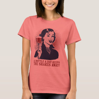 Camiseta de vino "Una botella al día"