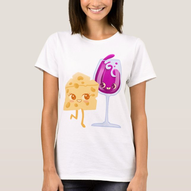 Camiseta de vino y queso (Anverso)