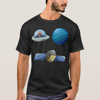 Camiseta De Vintage Rocket Space Galaxy Pack